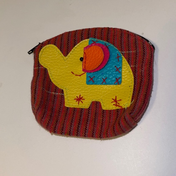 Handmade Boho Hippie Style Elephant Change Purse - Picture 3 of 6